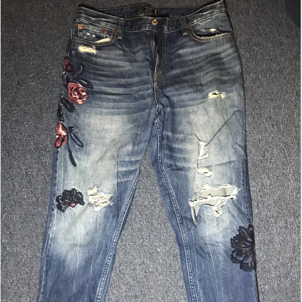 Abercombie Embroidered Jeans